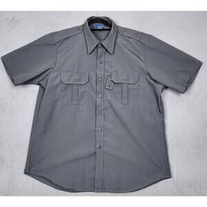 PROPPER Tactical Shirt Mens XL Gray Short Sleeve Collared Ripstop F5301
